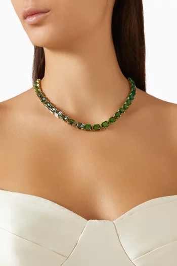 x Ariana Grande Millenia Tennis Necklace in Gold-tone Brass