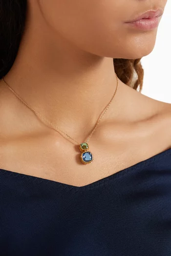 Chroma Twist Pendant Necklace in Gold-tone Metal