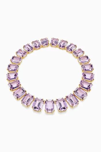 Millenia Crystal Necklace in Gold-plated Metal