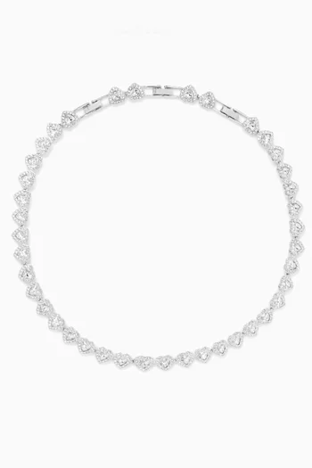 x Ariana Grande Heart Tennis Necklace in Rhodium-plated Metal