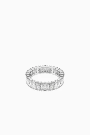 Matrix Ring in Rhodium-plated Metal