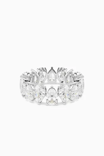 Matrix Vittore Crystal Ring in Rhodium-plated Metal