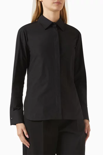 Knut Shirt in Stretch-cotton Crêpe