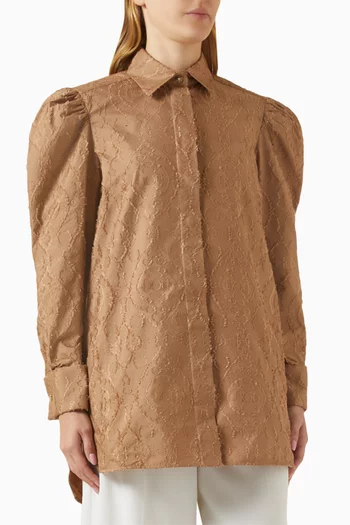 Donata Shirt in Jacquard Fil Coupé