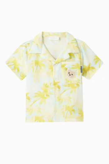 Palm-print Shirt in Lyocell