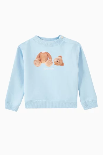 Bear Graphic Sweatshirt in cotton