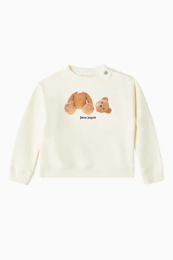 Bear Graphic Sweatshirt in cotton