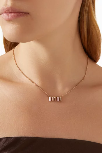 Urban Pink Coral & Diamond Necklace in 18kt Rose Gold