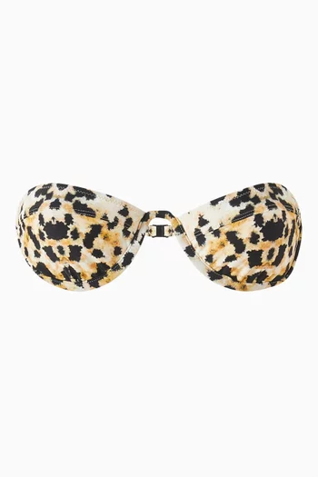Mariel Underwire Bikini Top in Seersucker