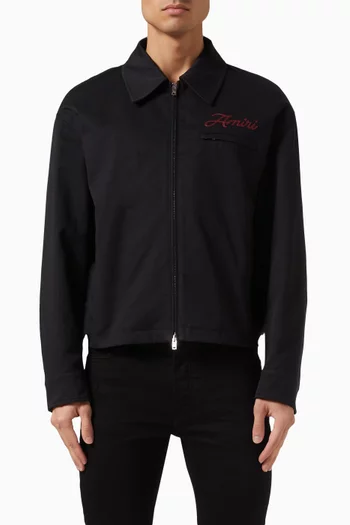 Zip Blouson Jacket in Cotton