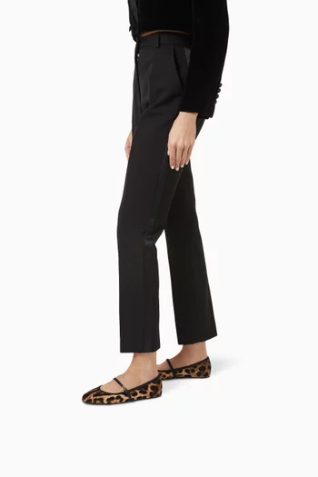Vally Leopard-print Ballet Flats in Velvet