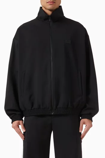 High-neck Jacket in Wool