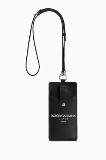 Logo-print Phone Case in Leather