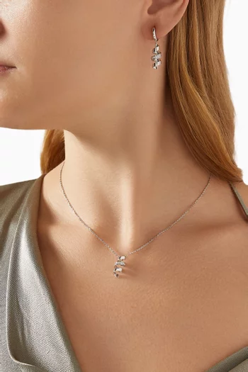 Cotillons Twist Diamond Necklace in 18kt White Gold