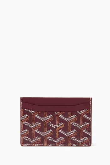 Unused Saint Sulpice Card Holder in Goyardine Canvas