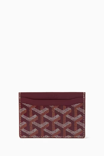 Unused Saint Sulpice Card Holder in Goyardine Canvas
