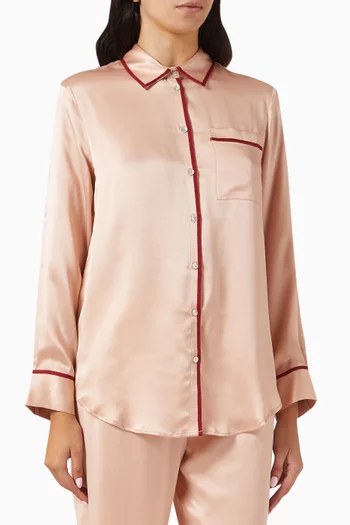 London Pyjama Top in Silk