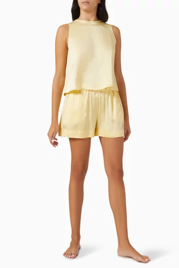 London Pyjama Shorts in Silk