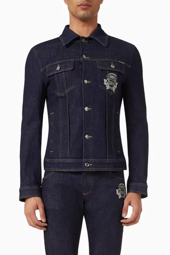 Heraldic Jacket in Cotton Denim
