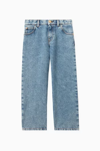 Straight Leg Jeans in Denim