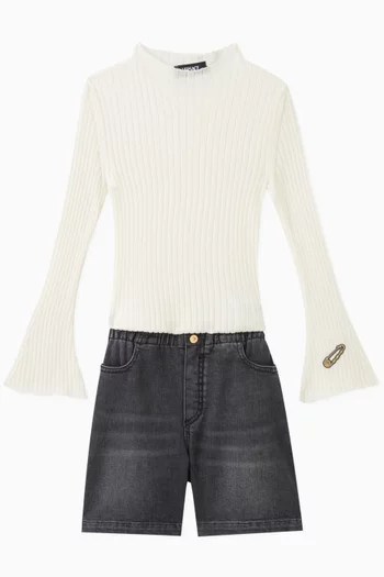 Ribbed Sweater in Wool