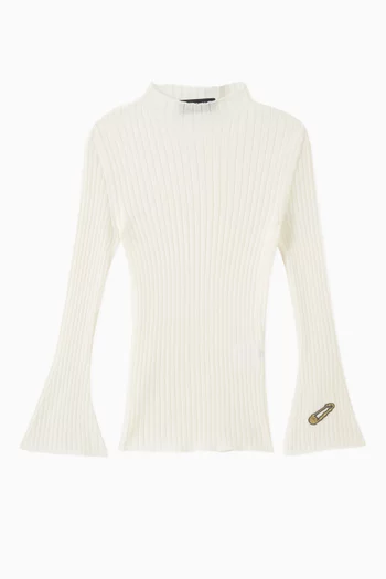 Ribbed Sweater in Wool