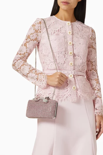 كلاتش مربع مرصع بالكريستال