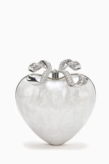 كلاتش بتصميم قلب أكريليك