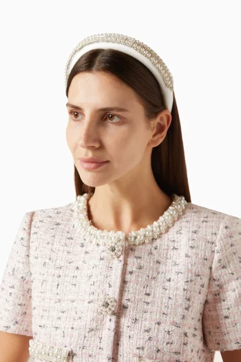 Embellished Headband in Satin