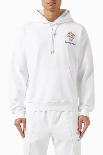 Embroidered-logo Hoodie in Organic Cotton