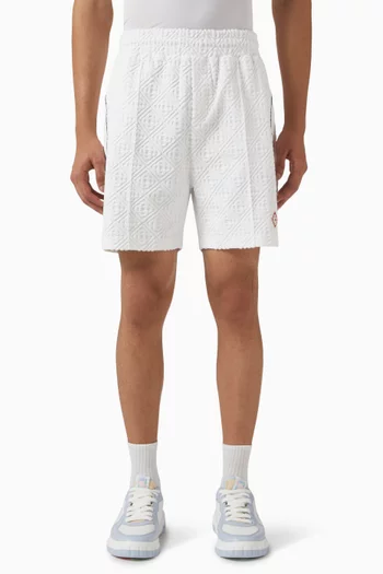 Monogram Logo Shorts in Organic Cotton Terry