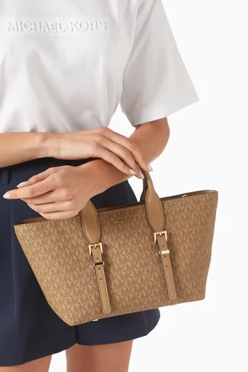 Small Moore Logo Satchel Bag in Coated-canvas