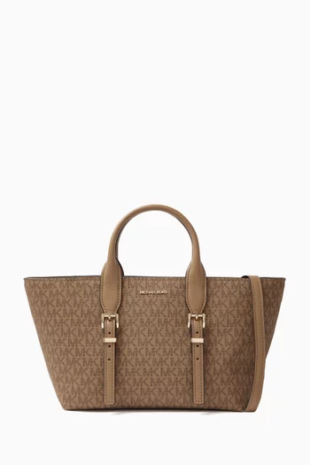 Small Moore Logo Satchel Bag in Coated-canvas