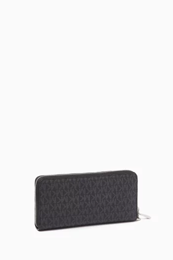 Large Logo Continental Wallet in Coated-canvas
