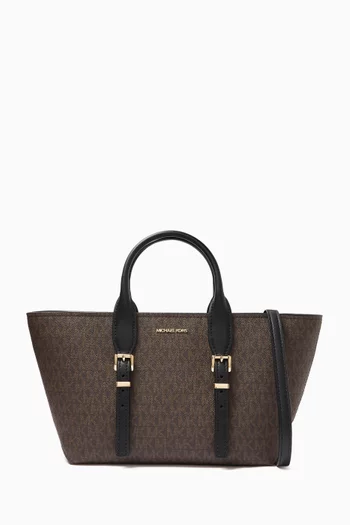Small Moore Logo Tote Bag in Coated-canvas