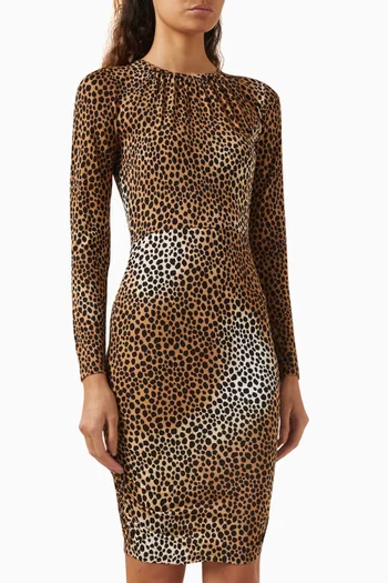 Cheetah-print Dress in Viscose-jersey
