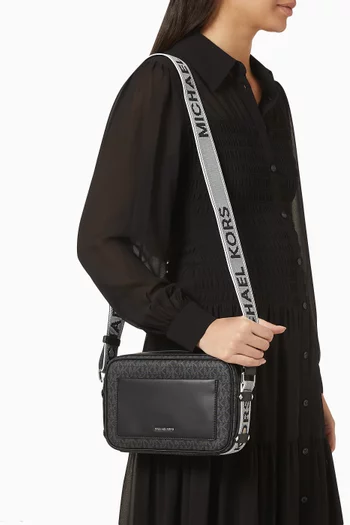 Large Maeve Logo Crossbody Bag in Coated-canvas