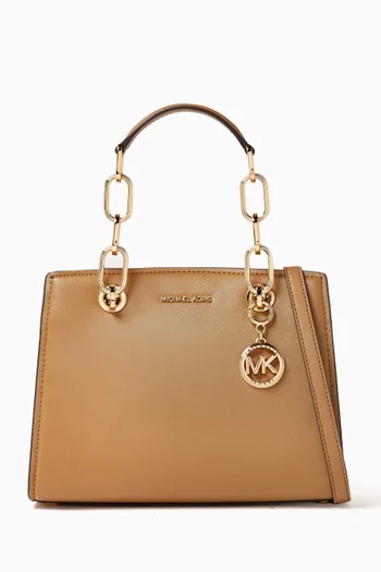Small Cynthia Satchel Bag in Leather
