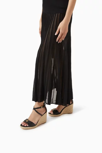 Mandy 100 Wedge Sandals in Leather