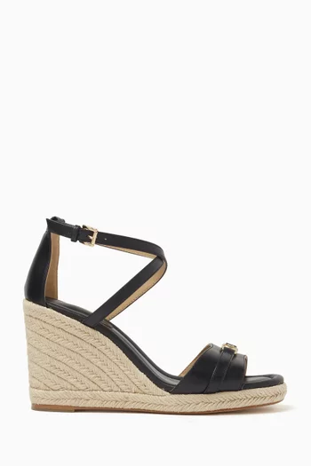 Mandy 100 Wedge Sandals in Leather