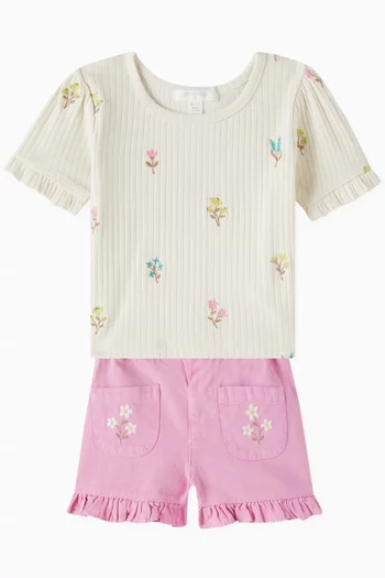 Ruffle Shorts in Cotton