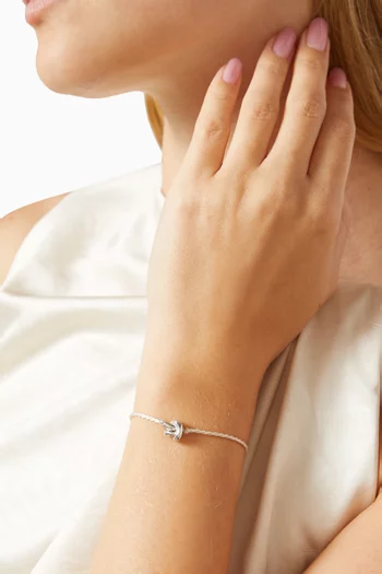 Friendship Bracelet in Silk & Sterling Silver