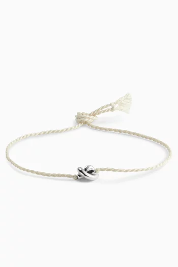 Friendship Bracelet in Silk & Sterling Silver