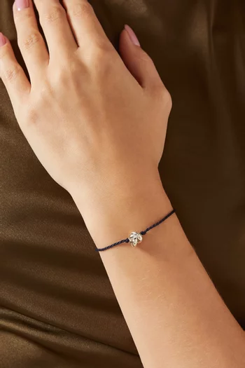Friendship Bracelet in Silk & Sterling Silver