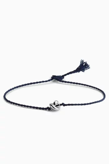 Friendship Bracelet in Silk & Sterling Silver
