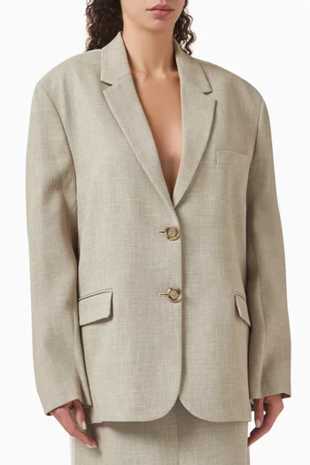 Alison Oversized Blazer in Gabardine