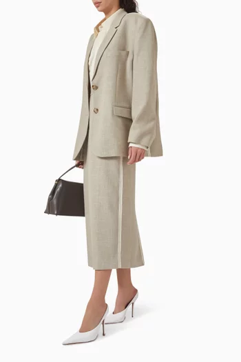 Alison Straight-fit Midi Skirt in Gabardine