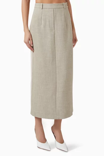 Alison Straight-fit Midi Skirt in Gabardine
