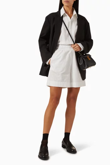 Maya Striped Shorts in Cotton Blend