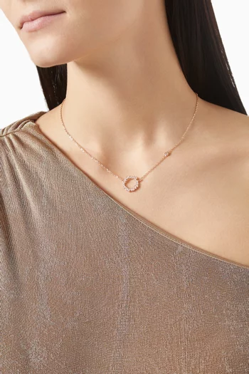 New World Necklace in Rose Gold-plated Sterling Silver